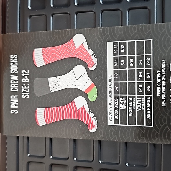 New Sushi Socks 3 Pairs size 8-12 Novelty Gift - Picture 5 of 5